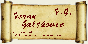 Veran Galjković vizit kartica